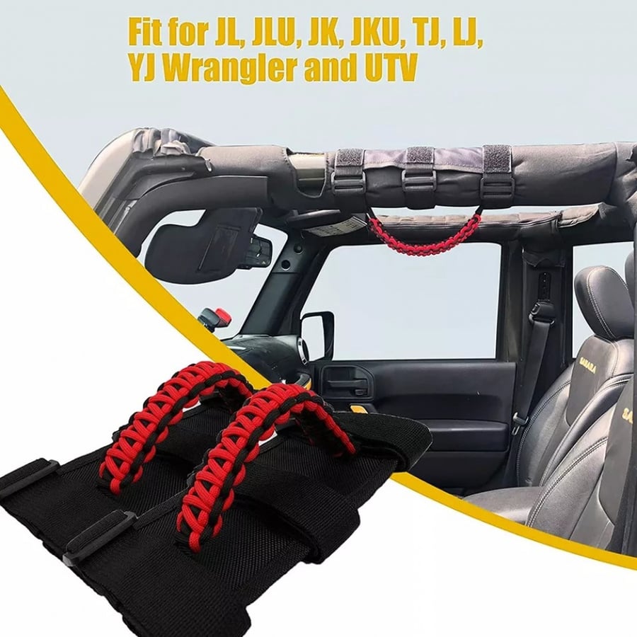 مسكات قماش للرانجلر JK و JL (الحبة) احمر