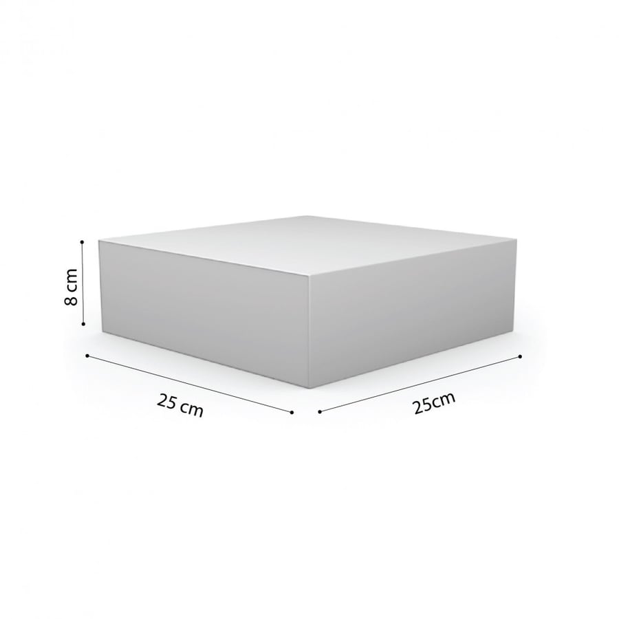 مجموعة ( 5) علب ابيض للكيك المقاس 25× 25سم الارتفاع8