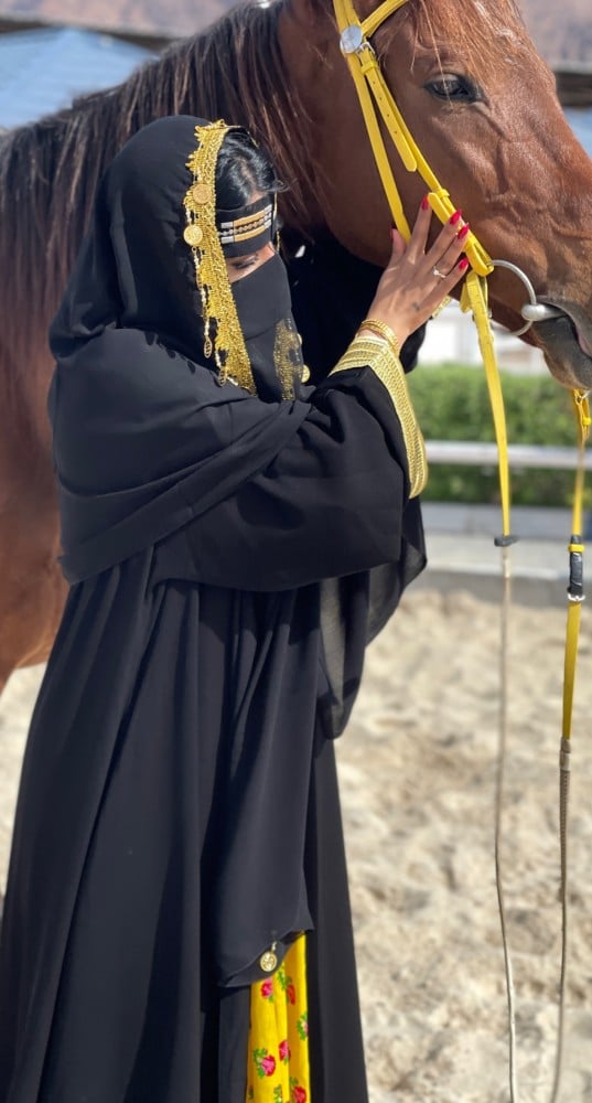 Sheikh's abaya, royal abaya with a hijab of jeans and a niqab