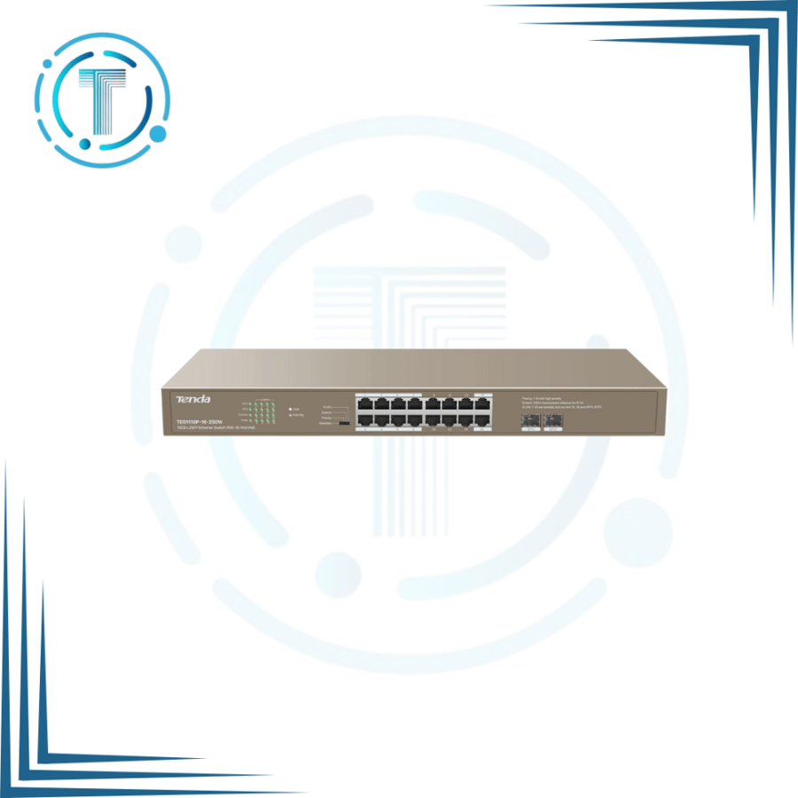 TEF1118P-16-150W 16FE 2GE-1SFP محول مكتبي With 16-Port PoE