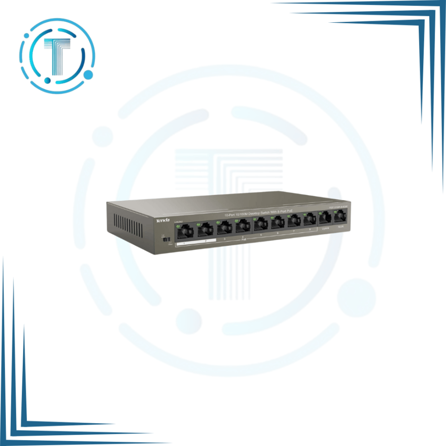 TEF1110P-8-63W محول مكتبي 10 منافذ بسرعة 10-100 ميجابت في الثانية