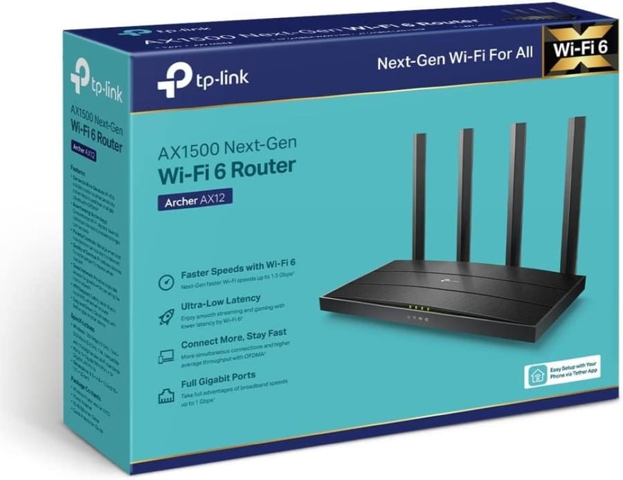 تي بي لينك WIFI 6 ذكي AX1500 راوتر واي فاي -ارتشر AX12