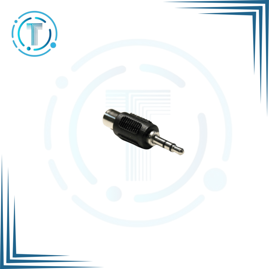 3.5 mm (1/8 inch) TRS stereo male to mono RCA female adapter jack connector