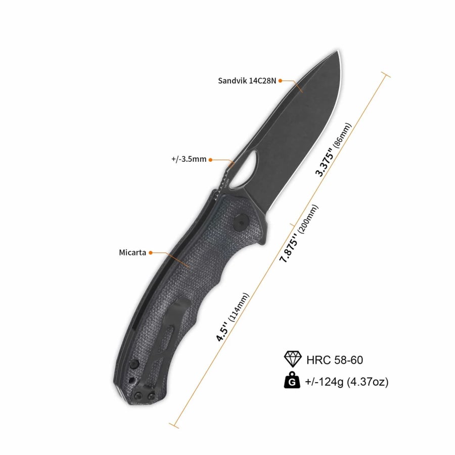 مطوى QSP Gorilla Linerlock Black 153A2
