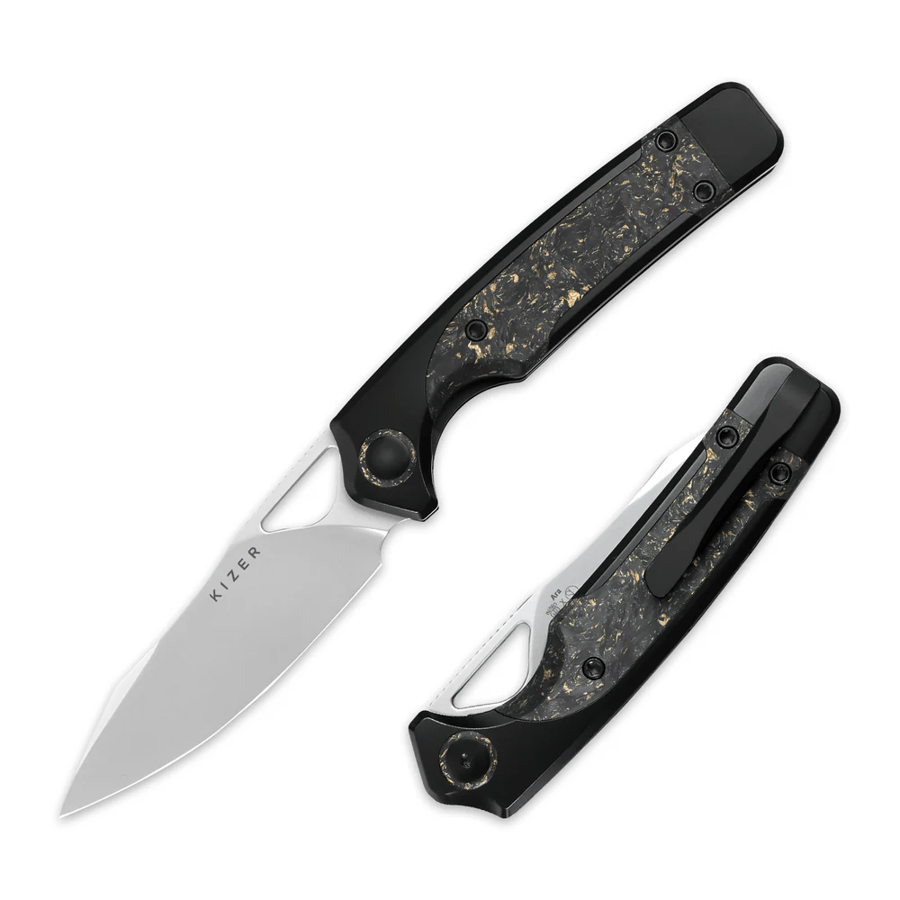 مطوى Kizer 3729A1 Ara Linerlock Gold Flake