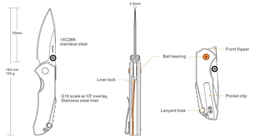مطوى RUIKE P671-CB