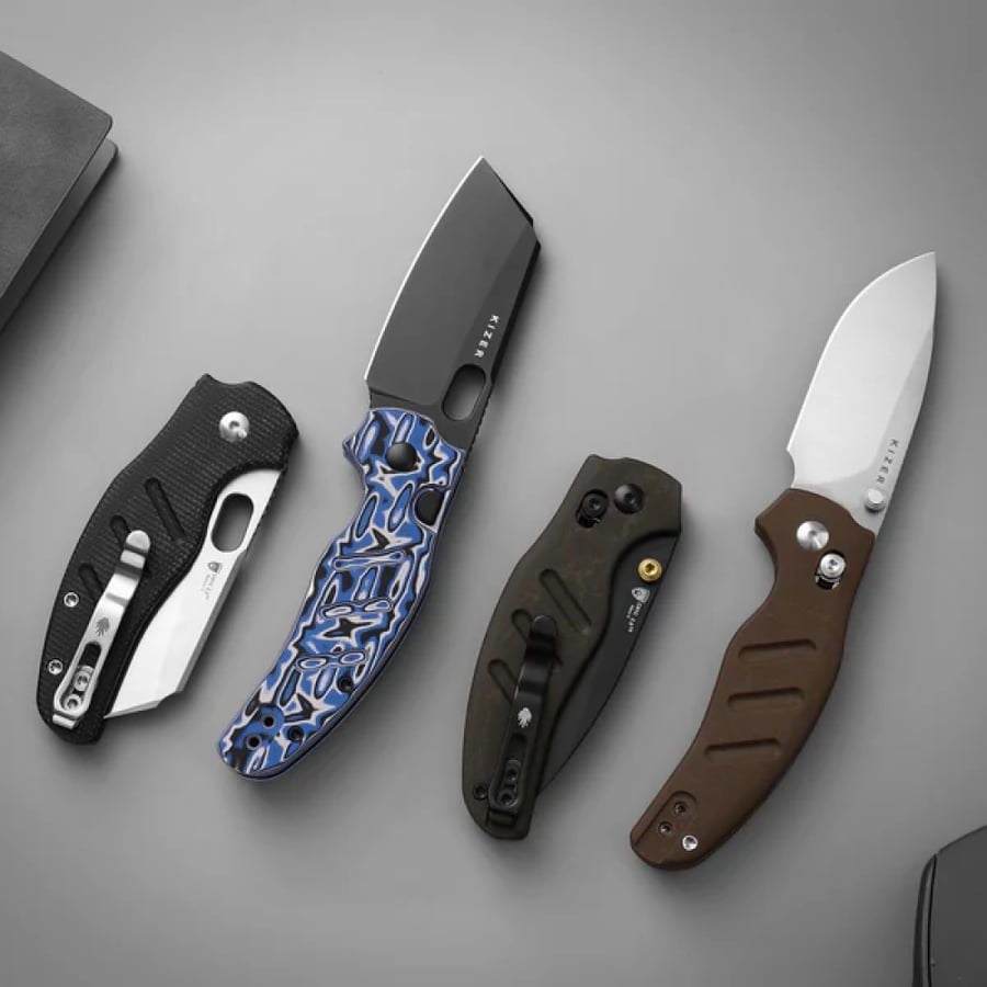 مطوى Kizer V3488.29BSA2 C01C 2.9 Button Linerlock