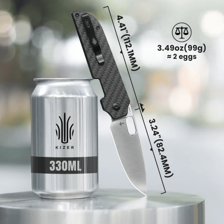 مطوى Kizer V3637A2 Varatas Linerlock CF/G10