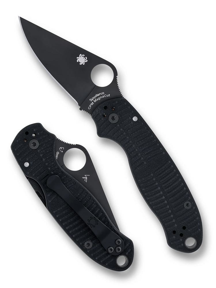 مطوى Spyderco C223GMCBKP PARA 3 SALT G-10 BLACK CPM MAGNACUT PLAIN