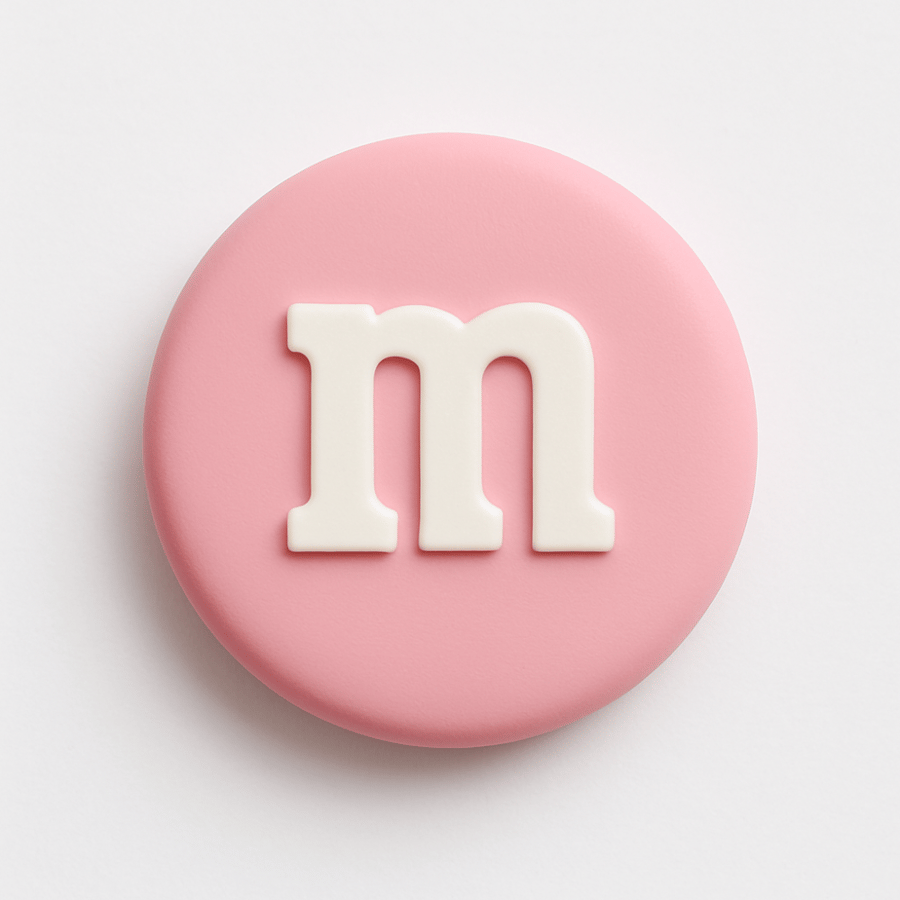 دائرة m&m وردية