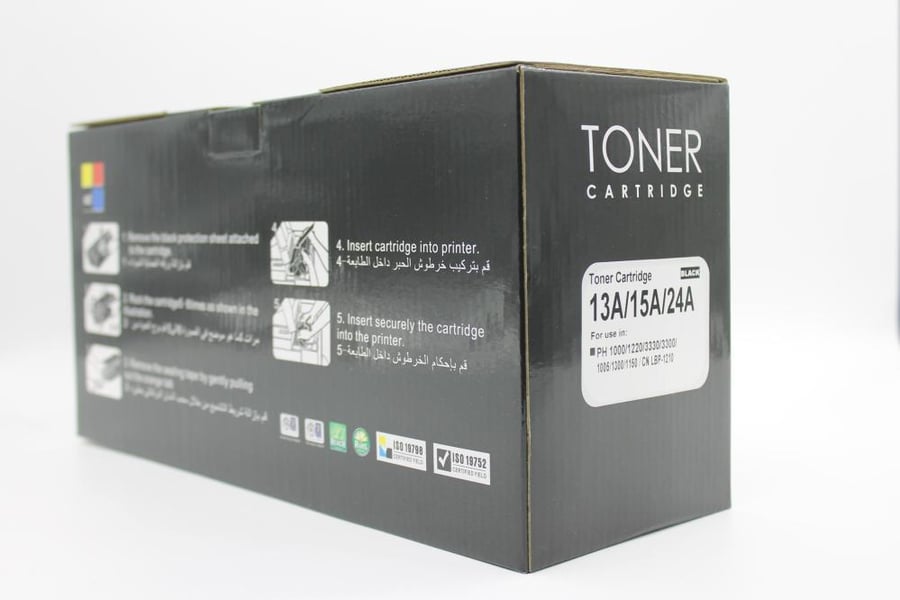 خرطوشة حبر ليزر HD 13A / 15A / 24A أسود بديلة متوافقة مع طابعات HP وCanon | ضمان حتى نفاد الحبر