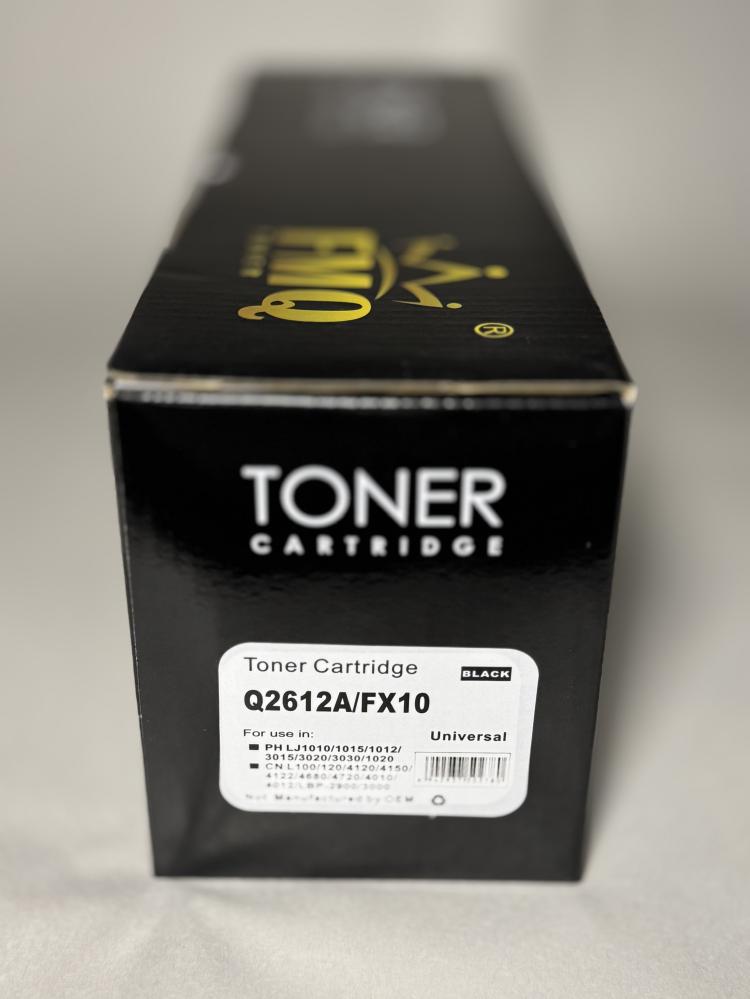 خرطوشة حبر ليزر FMQ FX10 / 12A (Q2612A) أسود بديلة متوافقة مع طابعات HP وCanon | ضمان حتى نفاد الحبر