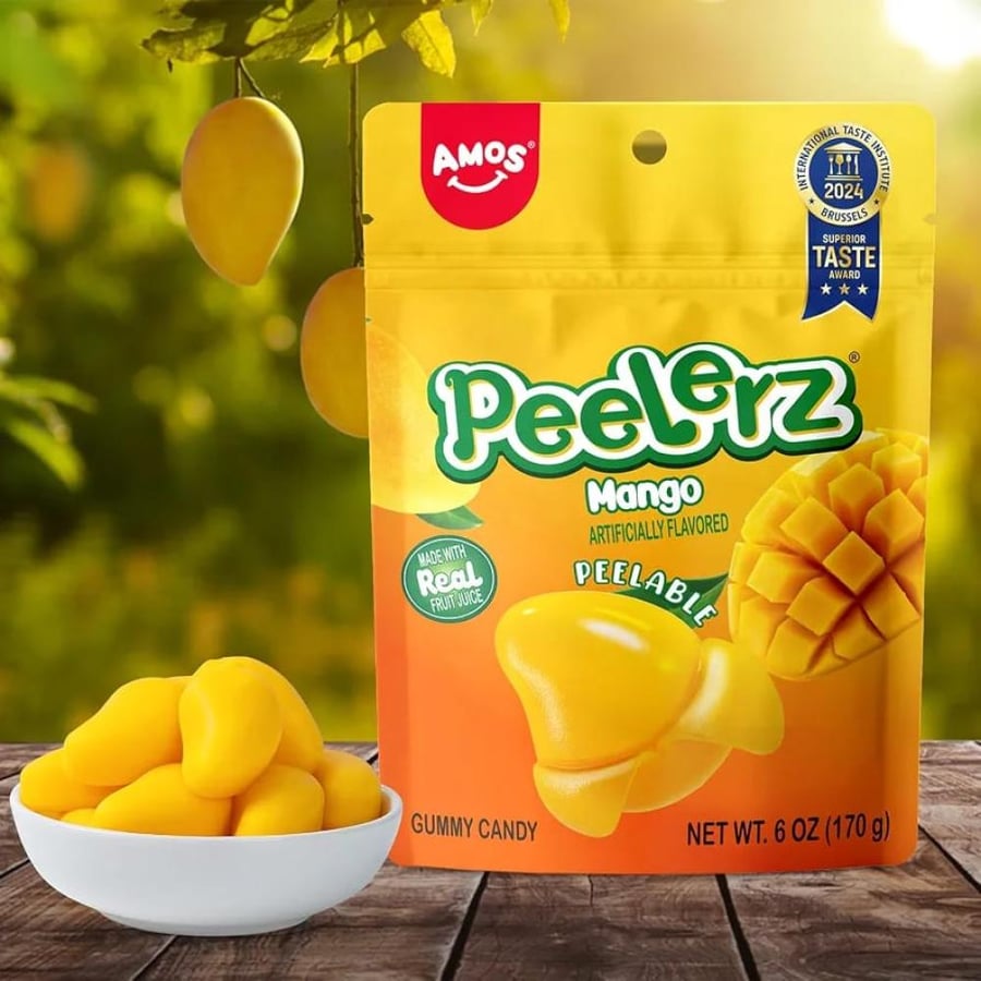 بيليرز -  Peelerz Gummy | حلوى جيلي بنكهة المانجو قابلة للتقشير | حجم كبير  170 جرام