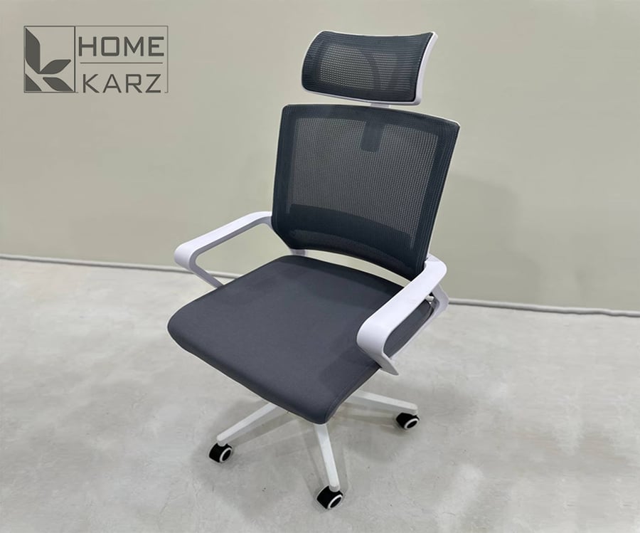 كرسي مكتب شبك ابيض مريح