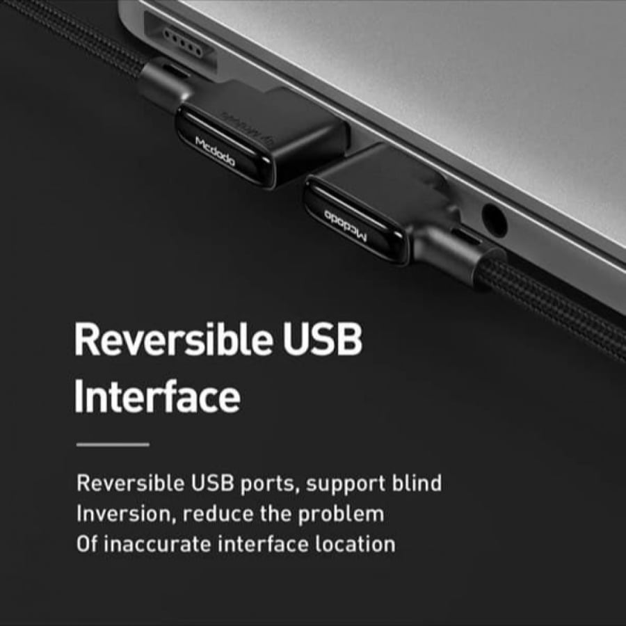 iPhone cable Makdudo 90 degrees with illumination - 1.2 meters