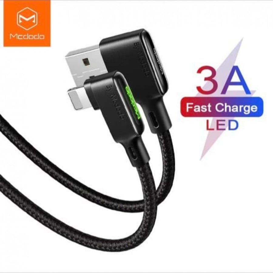 iPhone cable Makdudo 90 degrees with illumination - 1.2 meters
