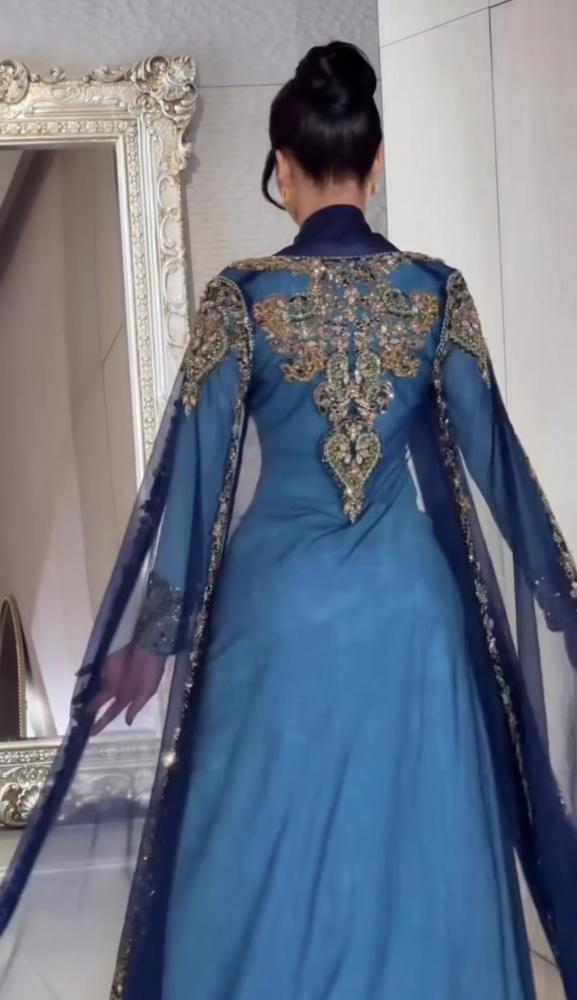 قفطان فخم سماوي تركواز