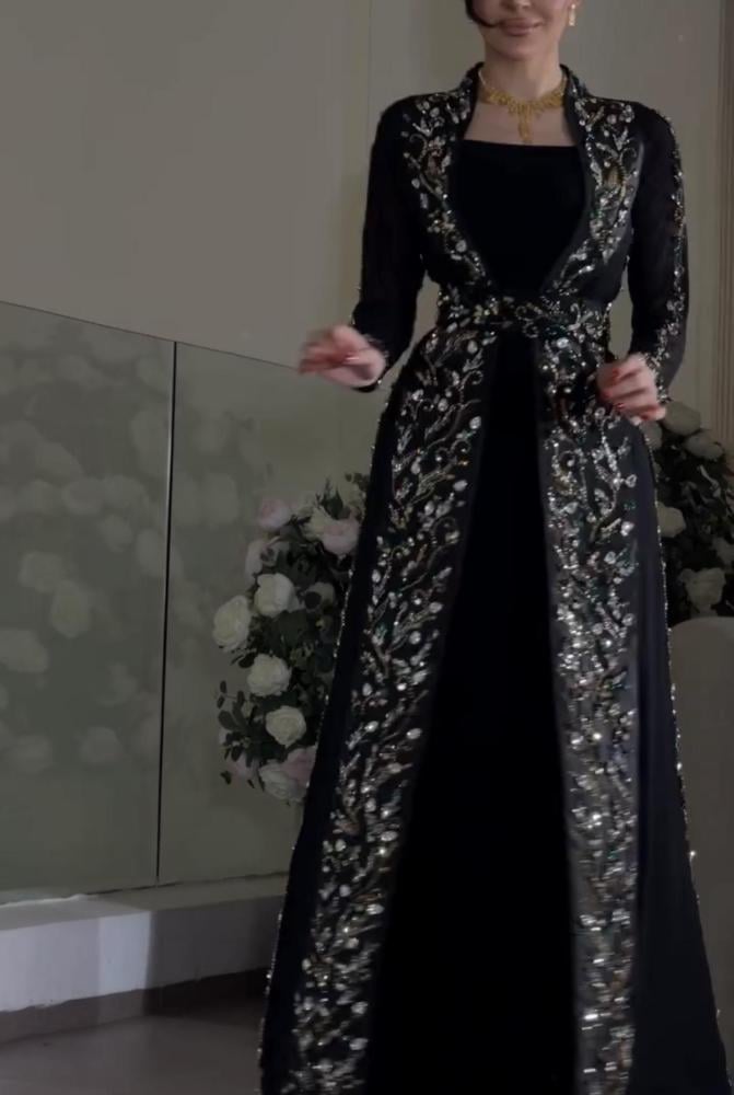 قفطان شك فخم أسود