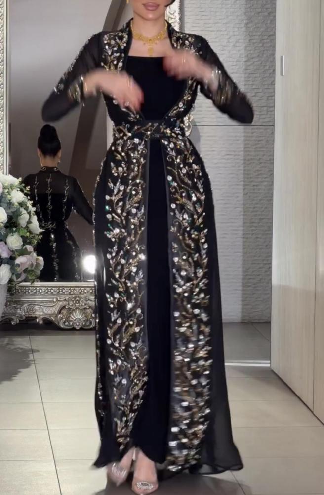 قفطان شك فخم أسود