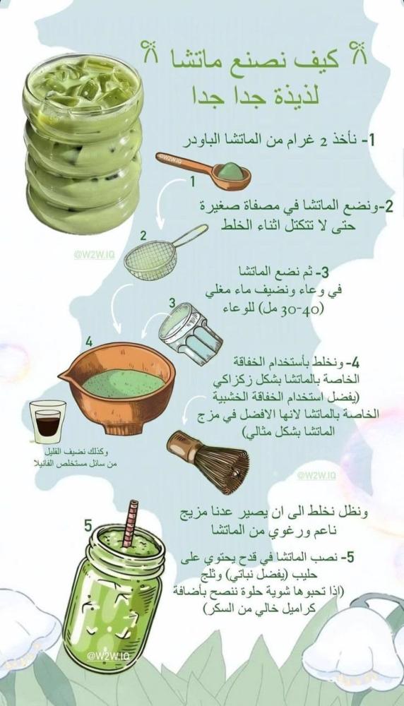 طريقة صنع الماتشا مع ملصقات هديه