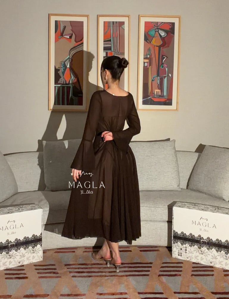 فستان تروفه بلس بني