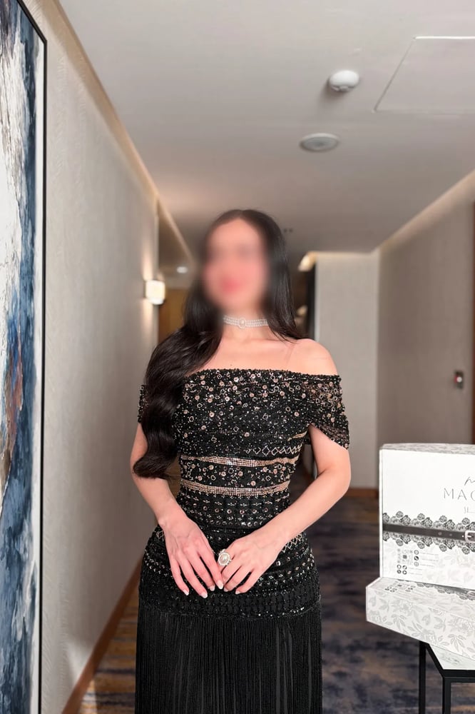 فستان سهره فرزاتشي على هدب ترتر طويل