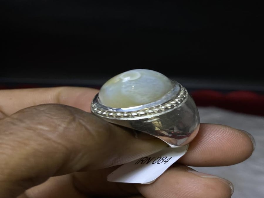 خاتم فضه بحجر سليماني هندي صياغة إيرانيه