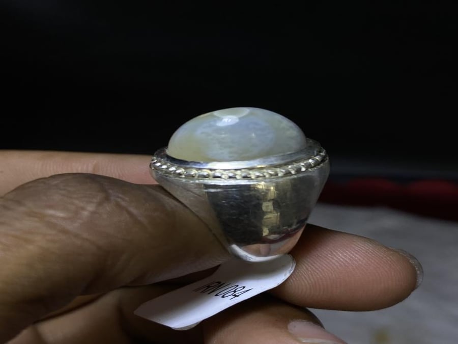 خاتم فضه بحجر سليماني هندي صياغة إيرانيه