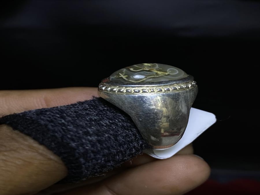 خاتم فضه بحجر سليماني هندي صياغة إيرانيه