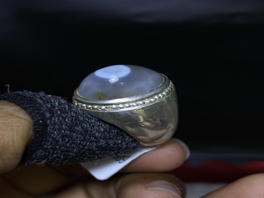 خاتم فضه بحجر سليماني هندي صياغة إيرانيه