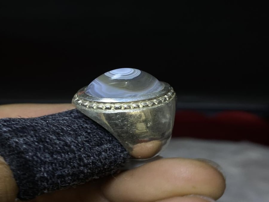 خاتم فضه بحجر سليماني هندي صياغة إيرانيه