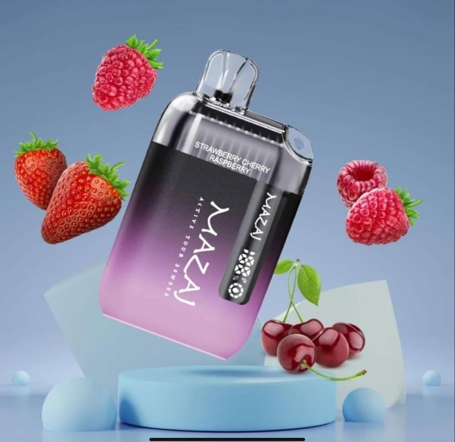 مزاج  9000 موشة بنكهة  فراولة كرز توت mazaj x