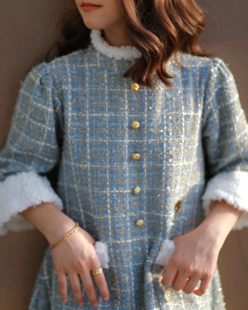 The dress with the winter fur