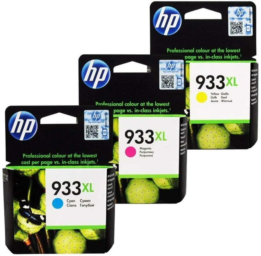 حبر hp 933 XL اصفر ، وردي ، ازرق