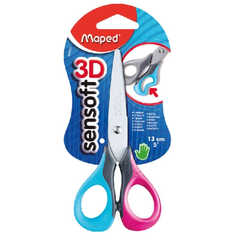 مقص مابيد بمقبض لونين - sensoft 3D - ألوان متعددة