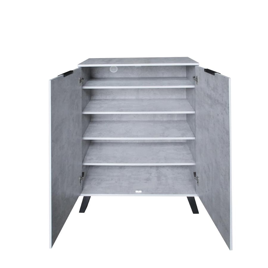 Two-door shoe cabinet - gray color