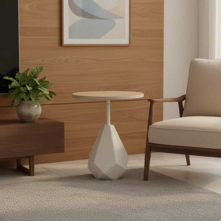 طاولة خدمة مودرن بلون بيج وتصميم فخم وراقي