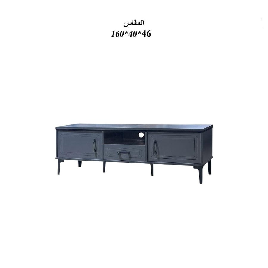 طاولة تلفزيون مودرن لون كحلي بتصميم فخم وسهل الاستخدام