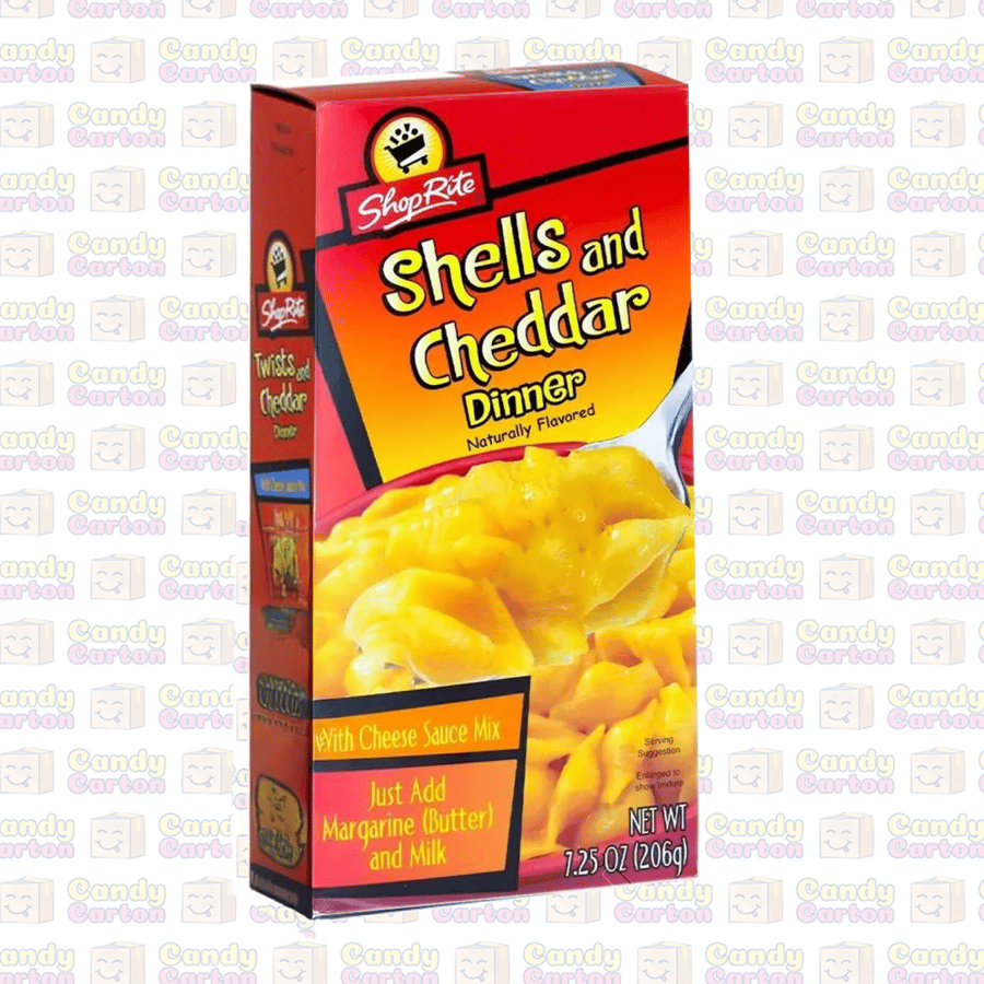 مكرونه شوب رايت ماك صدف م0ع جبنة شيدر 206 جرام مستورد امريكا Shoprite Shells and Cheddar Dinner, 206g
