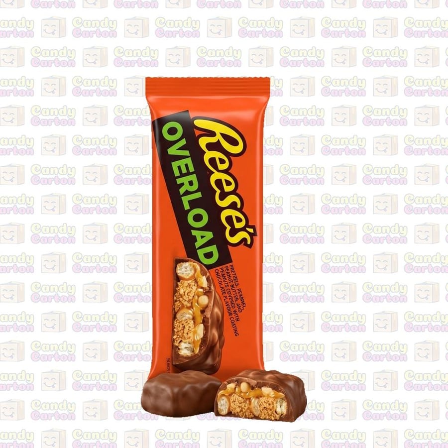 ريسز اوفرلود بار شوكولاتة بالفول السوداني والكراميل والبريتزل 42 جرام مستورد من امريكا Reese's Overload Pretzel Caramel Peanut Butter Chocolate Bar 42g.jpg