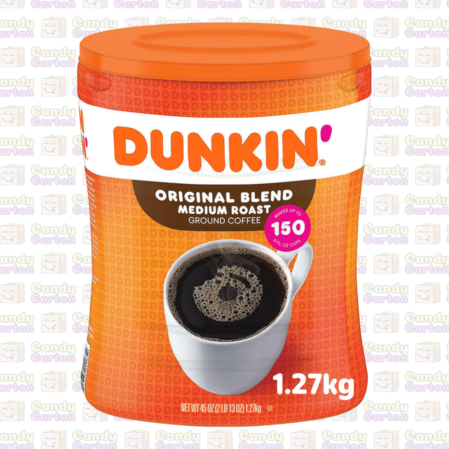 دانكن دونتس قهوة متوسطة التحميص 1.27 كجم مستورد امريكا DUNKIN ORIGINAL BLEND MEDIUM ROAST GROUND COFFEE 1.27kg