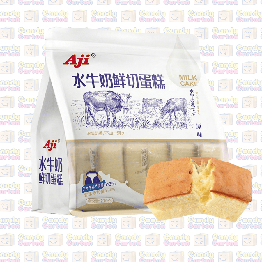 اجي كيك الحليب الطازج210 جرام  مستورد من الصين Aji Fresh Cut Milk Cake 210g