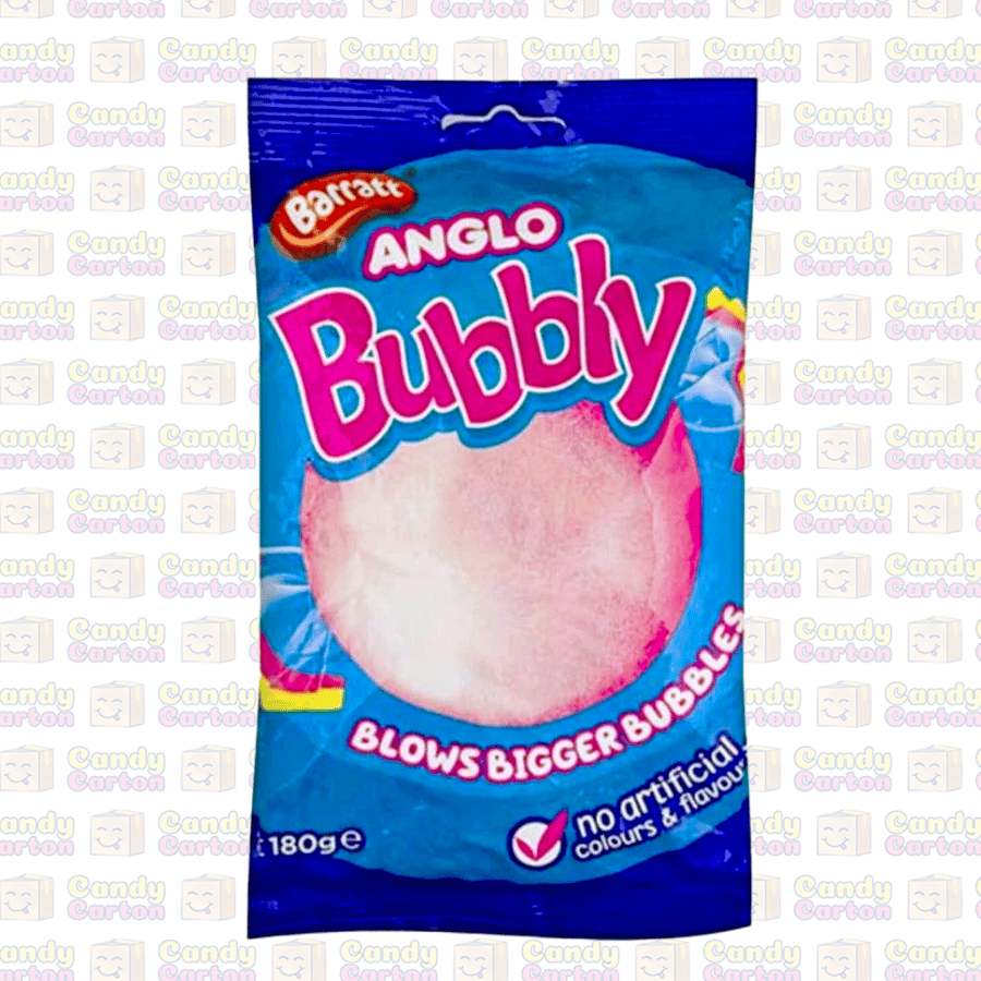 علكة انجلو بابلي من بارات 180 جرام مستورد بريطانيا Barratt Anglo Bubbly Bubble Gum 180g
