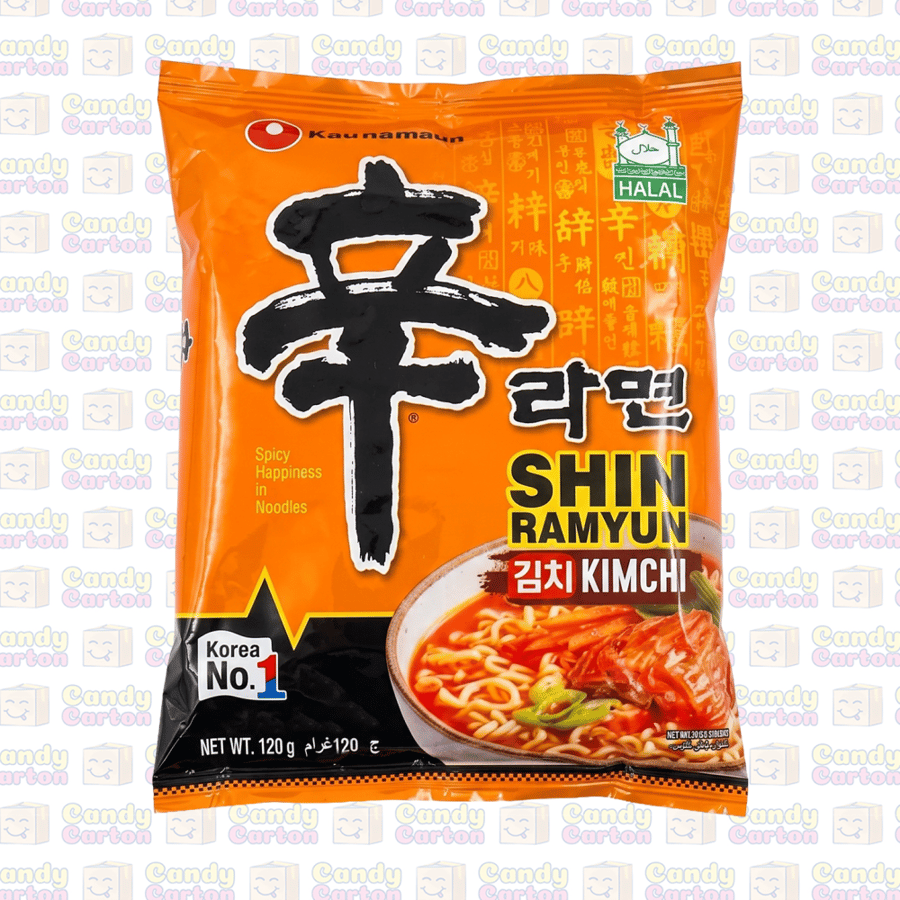 شن راميون نودلز كوري بنكهة  كمتشي نونغشيم 120 جرام مستورد كوريا الجنوبية  Nongshim Shin Ramyun  Kimchi Shin Noodles 120g