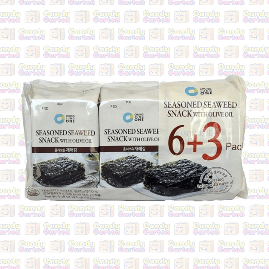 اوفود سناك الاشاب البحرية مع زيت الزيتون 9 قطع 4.5 جرام مستود كوريا OFOOD SEASONED SEAWEED SNACK WI2.32
