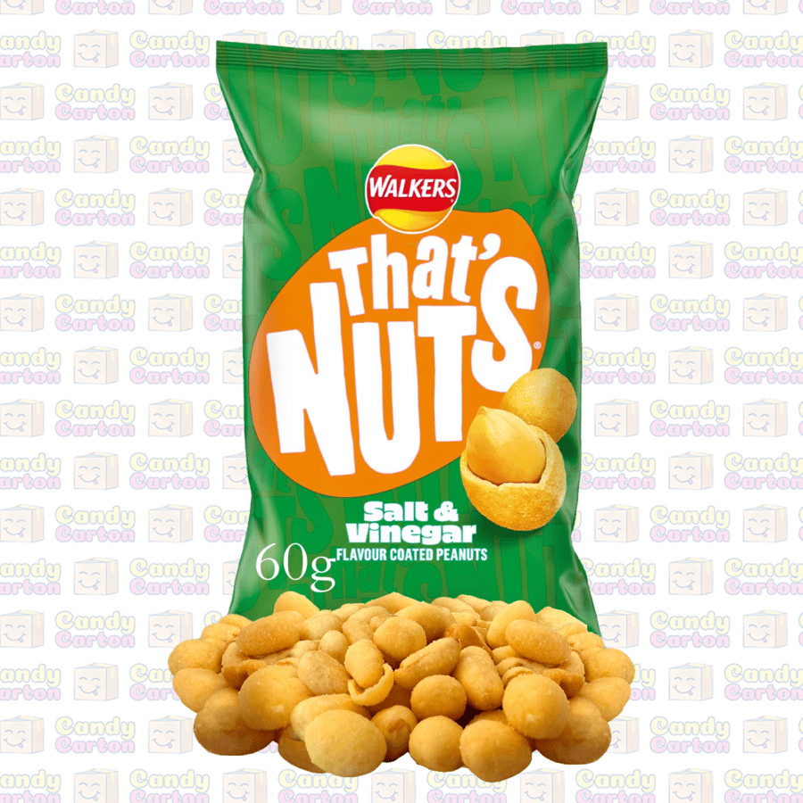 ووكرز  مقرمشات فول سوداني بنكهة الملح والخل مغطى بطبقة مقرمشة 160 جرام مستورد من بريطانيا Walkers Thats  Flavour Coated Peanuts Nuts Salt & Vinegar 160g