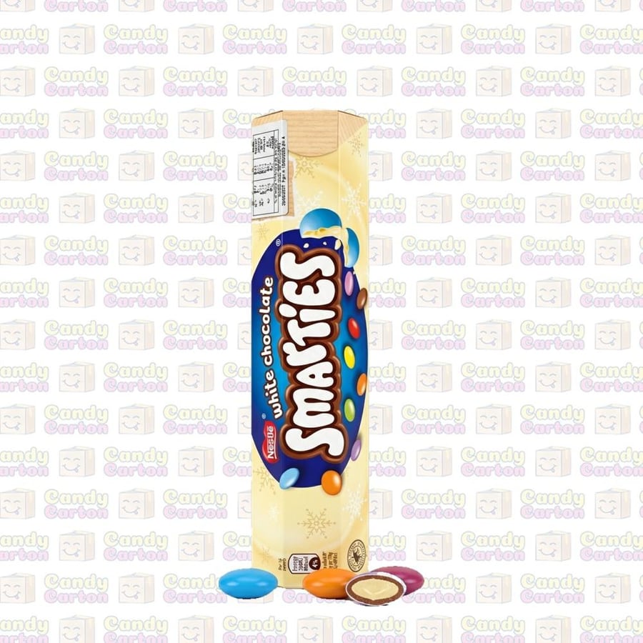 نستله سمارتيز شوكولاتة بيضا غير محدد مستورد من  تركيا Nestle White Chocolate Smarties Not specified.jpg