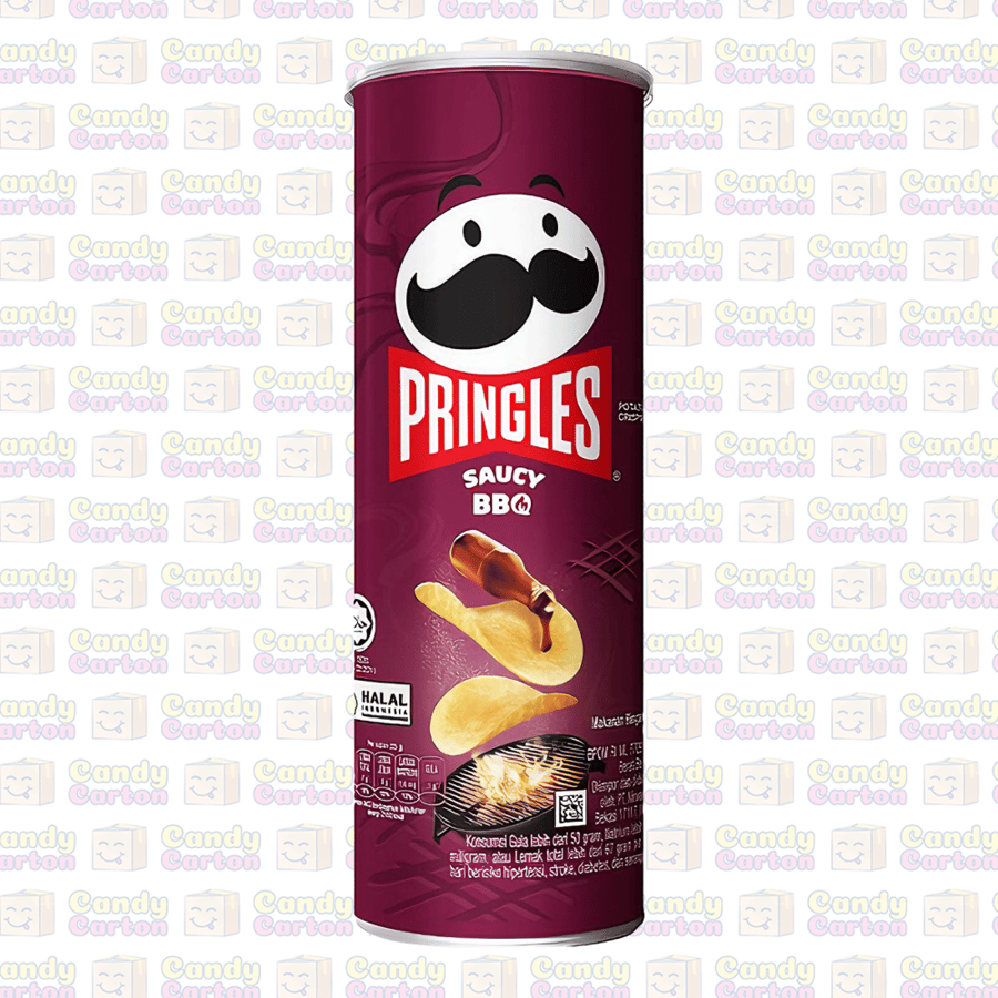 برنجلز نكهة الباربيكيو الحار و الغني بالصوص 102 جرام مستورد تايلند Pringles Saucy BBQ 102g