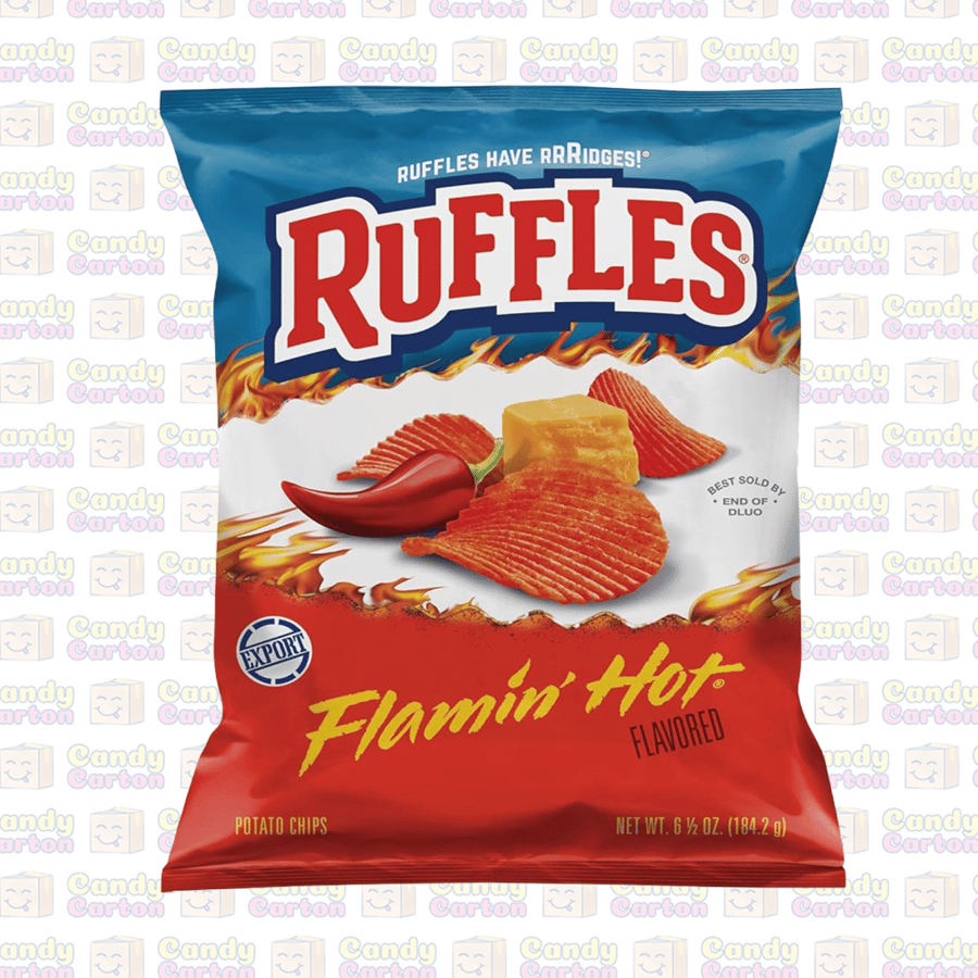 رافلز رقائق بطاطس بنكهة فلامين هوت 184 جرام  مستورد امريكا Ruffles Flamin  Hot 184g