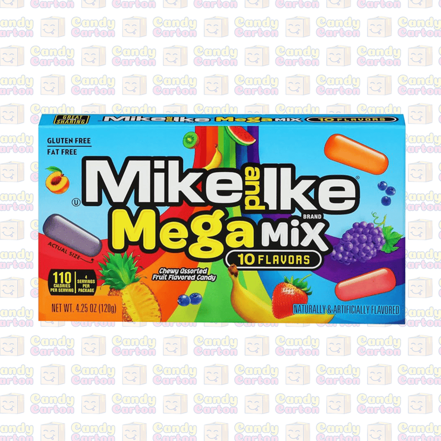 مايك اند ايك ميجا ميكس 10 نكهات من الفواكة المشكله 120 جرام مستورد امريكا Mike and Ike Mega Mix 120g